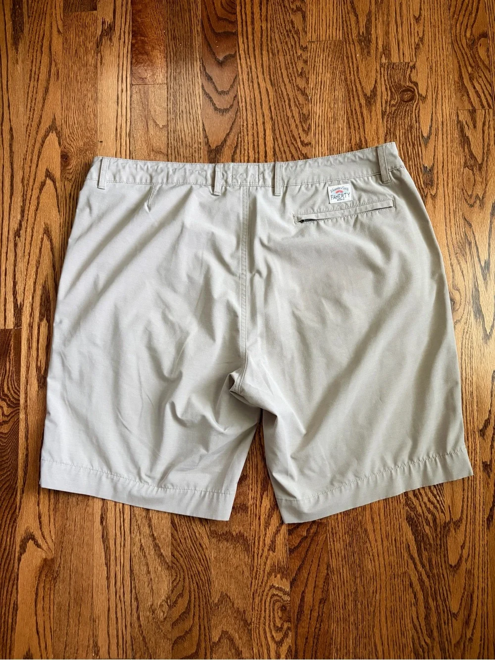 Faherty All Day Shorts 9” Stone Men’s 36 Performance Stretch Khaki